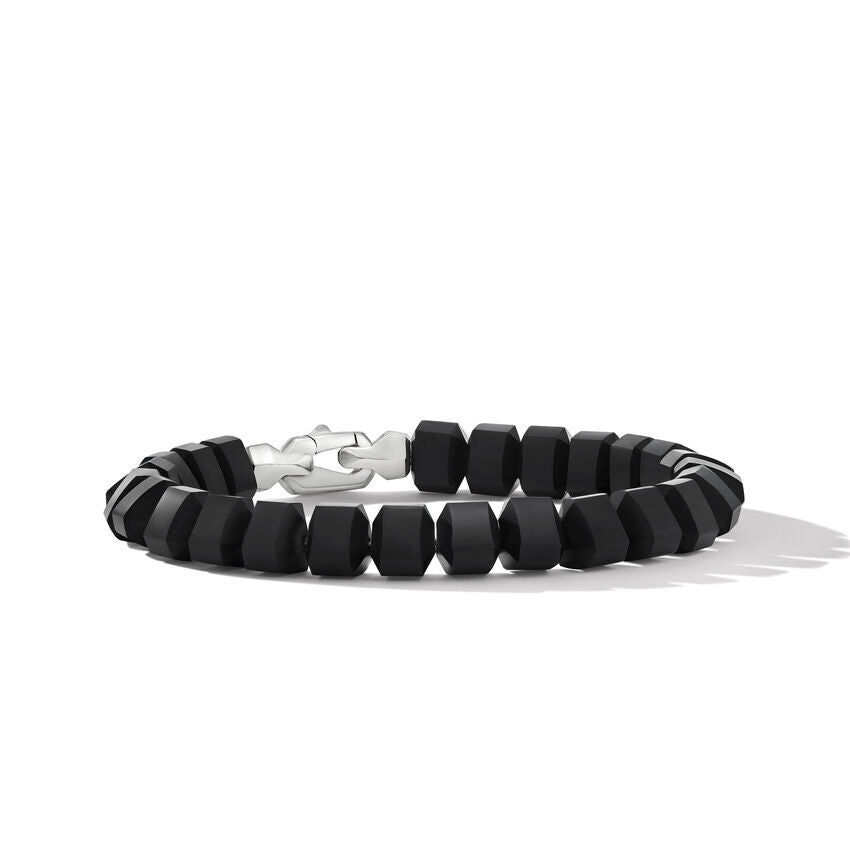 David Yurman Spiritual Beads Bracelet in Sterling Silver with Black Onyx, 8mm