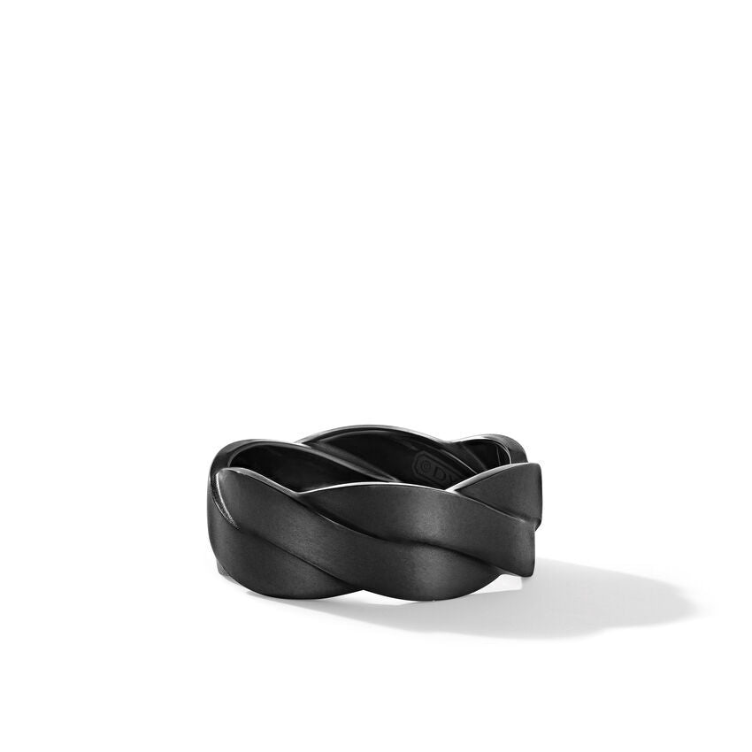 David Yurman DY Helios™ Band Ring in Black Titanium, 9mm