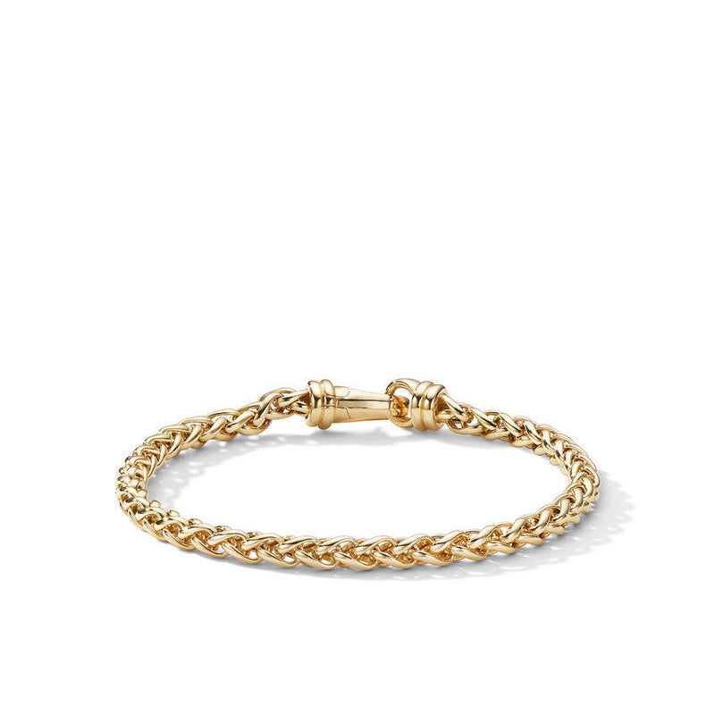 David Yurman Wheat Chain Bracelet in 18K Yellow Gold, 4mm
