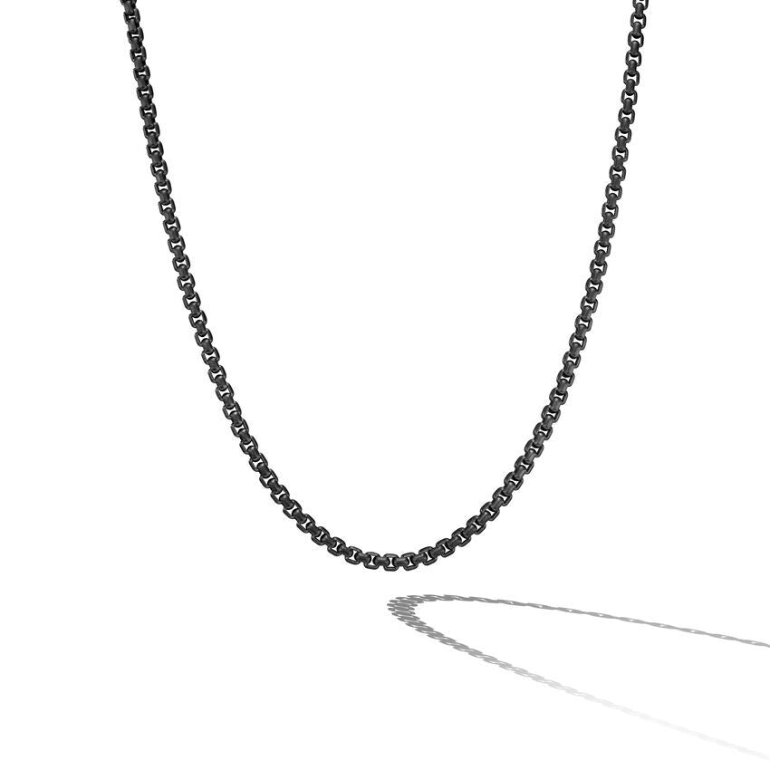David Yurman Box Chain Necklace with Stainless Steel and Sterling Silver, 5mm