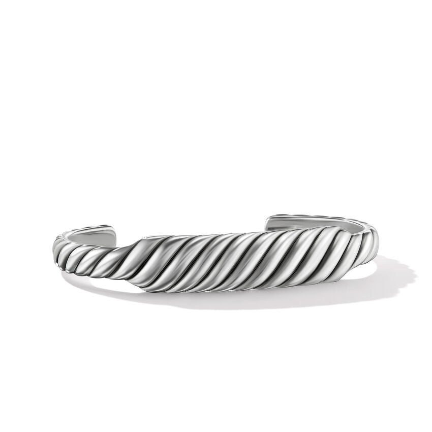 David Yurman Sculpted Cable Contour Bracelet in Sterling Silver, 12.9mm