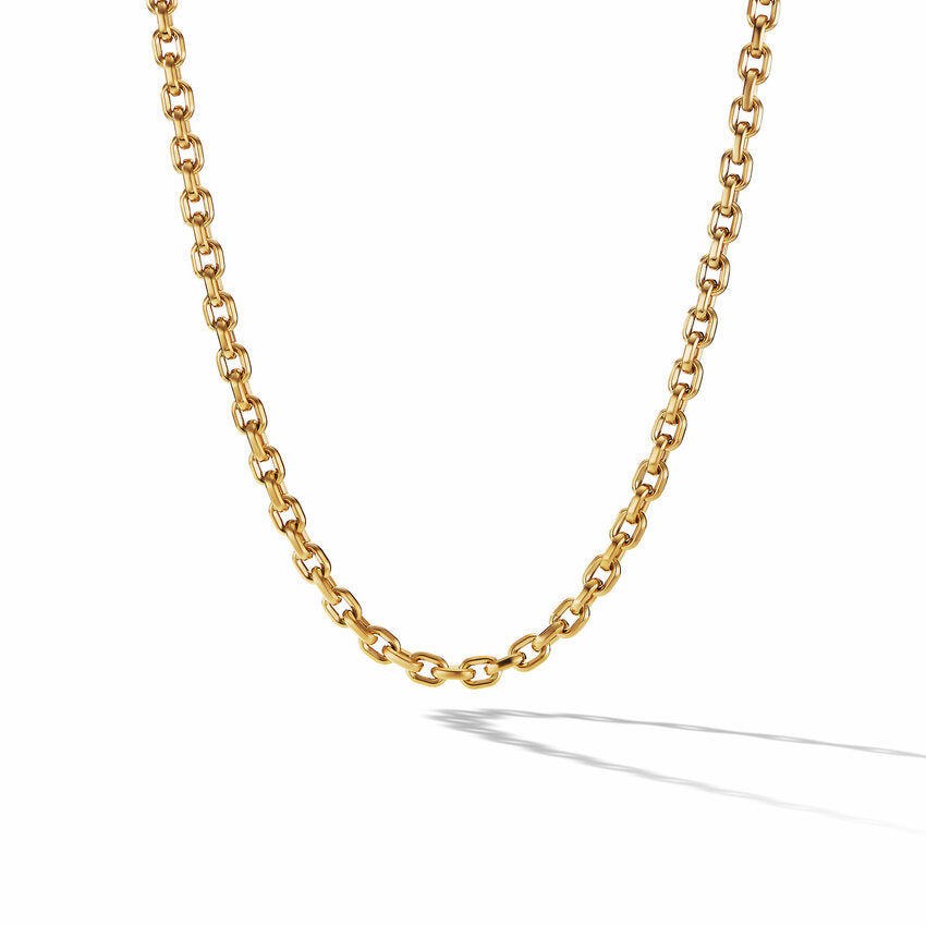 David Yurman Deco Chain Link Necklace in 18K Yellow Gold, 6.5mm