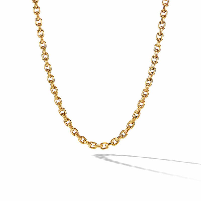 David Yurman Deco Chain Link Necklace in 18K Yellow Gold, 6.5mm