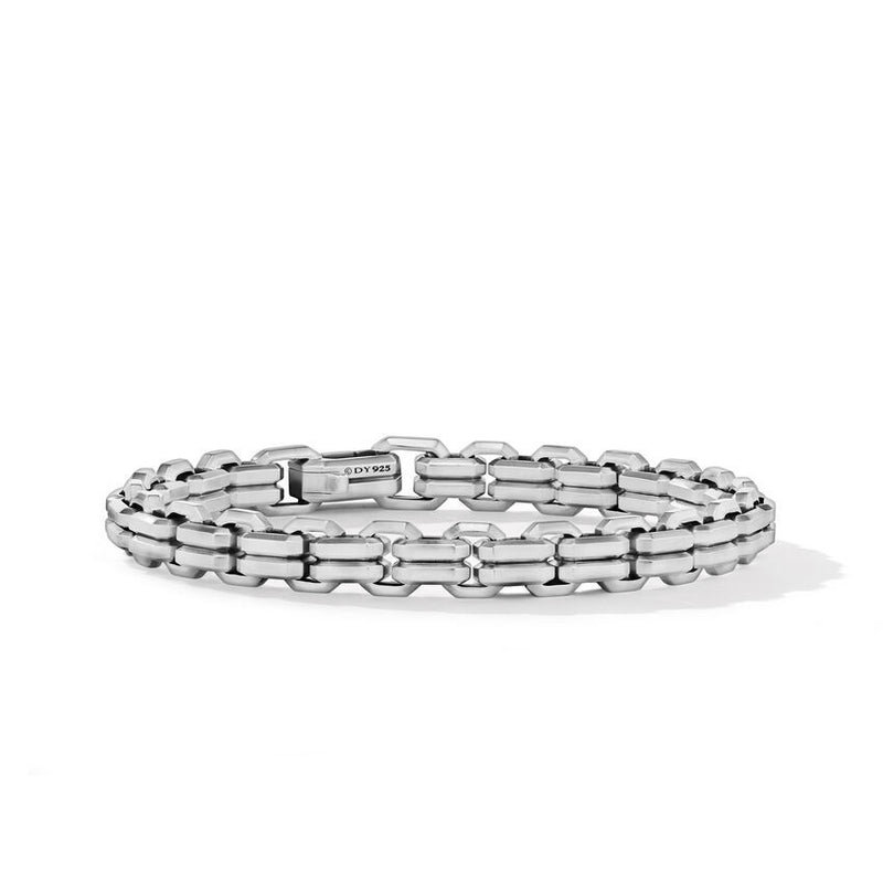 David Yurman Exotic Stone Cross Bracelet in Black Leather with Sterling Silver and Black Onyx, 3mm