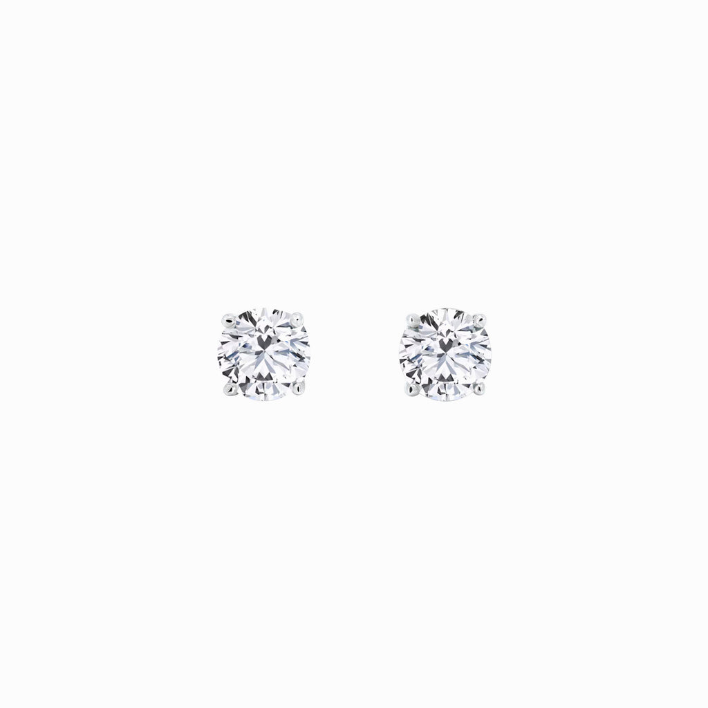 Lab Diamond Round Solitaire Stud Earrings White Gold (1.44 ct. tw.)