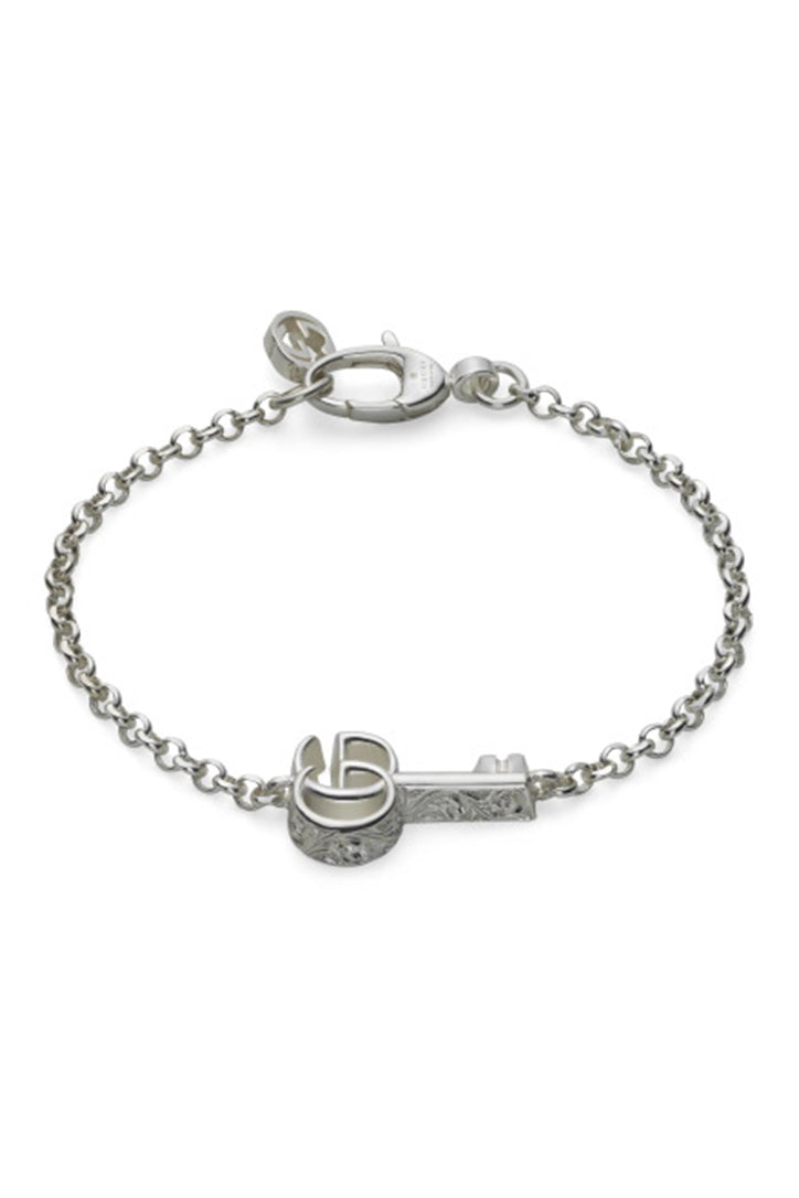 Gucci Sterling Silver GG Marmont Polished Key Bracelet YBA632207002018