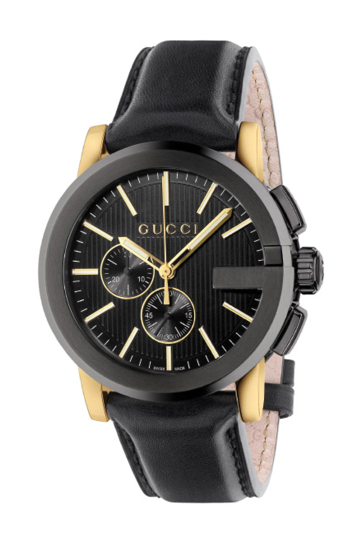 Gucci G-Chrono Men`s 44mm Black and Yellow Watch YA101203