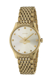 Gucci G-Timeless Ladies 36mm Bee Gold Tone Watch YA1264155