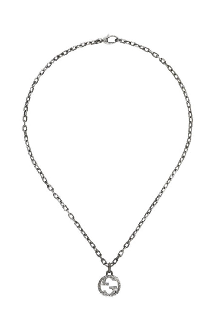 Gucci Sterling Silver Interlocking G Necklace YBB455307001