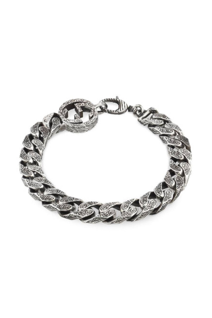 Gucci Sterling Silver Interlocking G Bracelet YBA454285001020