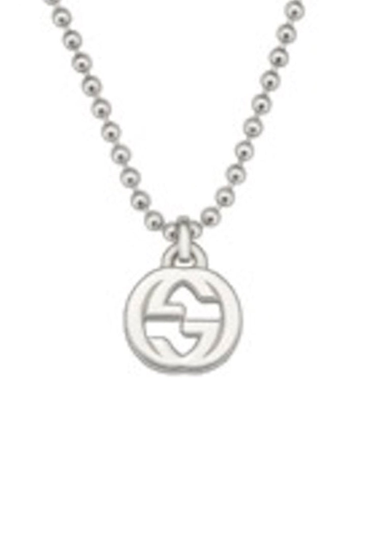 Gucci Sterling Silver Interlocking G Necklace YBB47921700100U