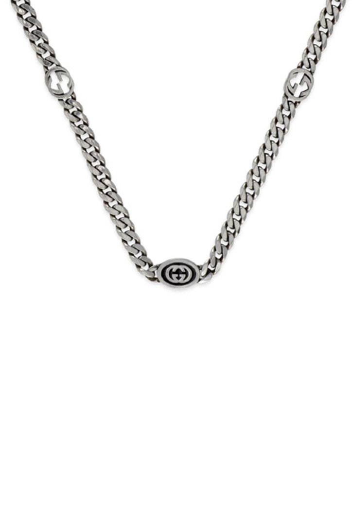 Gucci Sterling Silver Interlocking G Link Necklace YBB678661001 - FINAL SALE