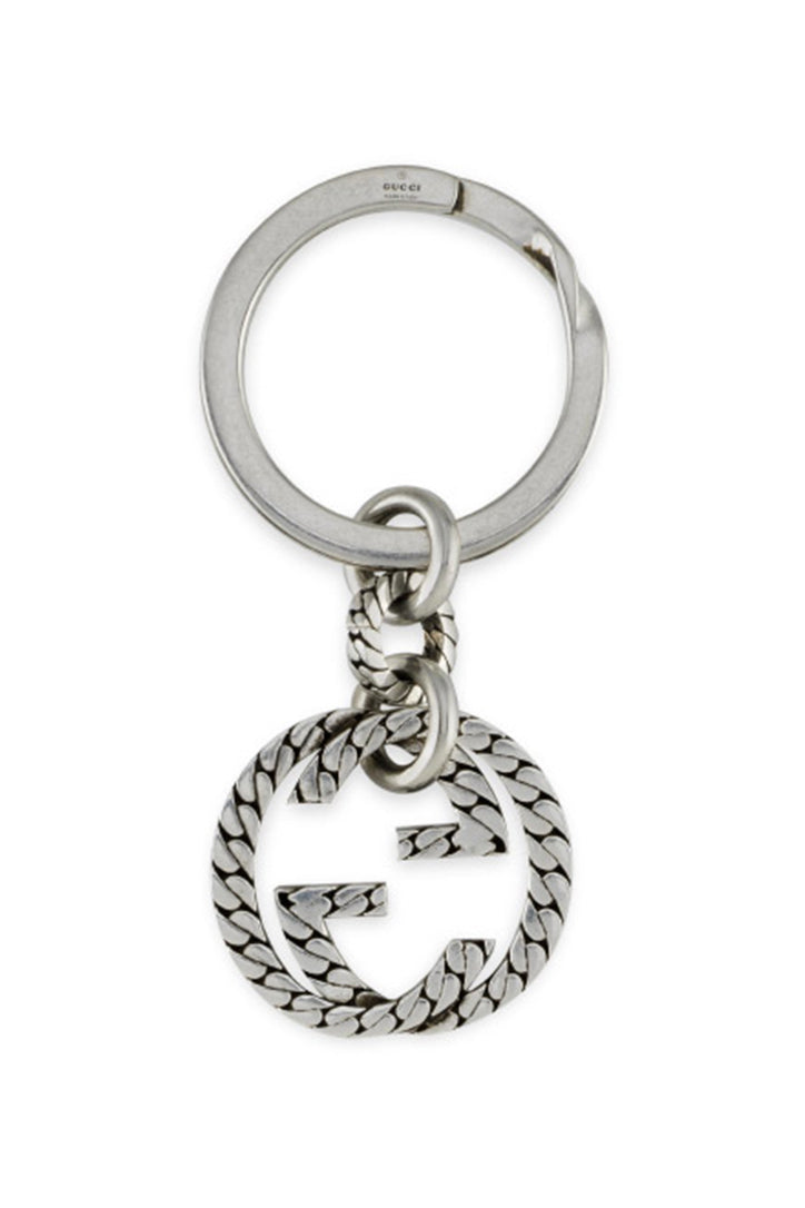 Gucci Sterling Silver Interlocking G Key Ring YBF678644001