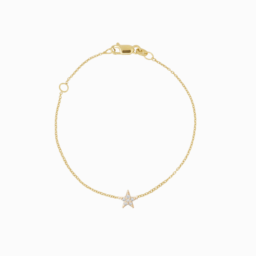 BY LIME Star Pavé Lab Diamond Bracelet 14K Solid Gold