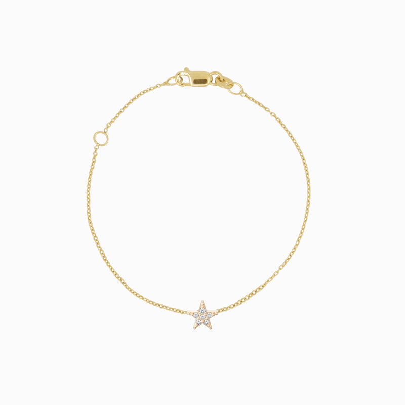 BY LIME Star Pavé Lab Diamond Bracelet 14K Solid Gold