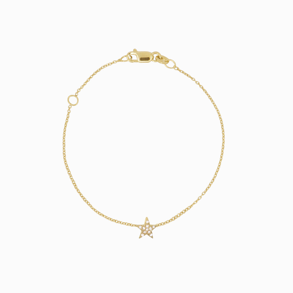 BY LIME Star U Pavé Lab Diamond Bracelet 14K Solid Gold