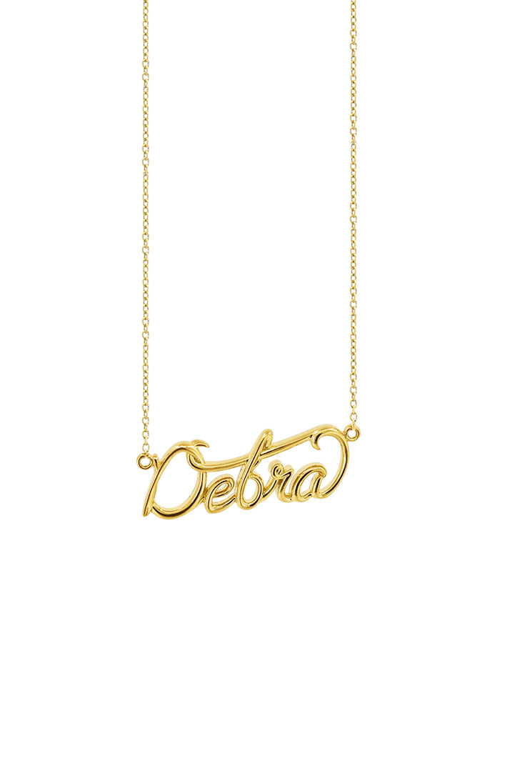 Debra Nameplate Necklace 14K Yellow Gold CMM