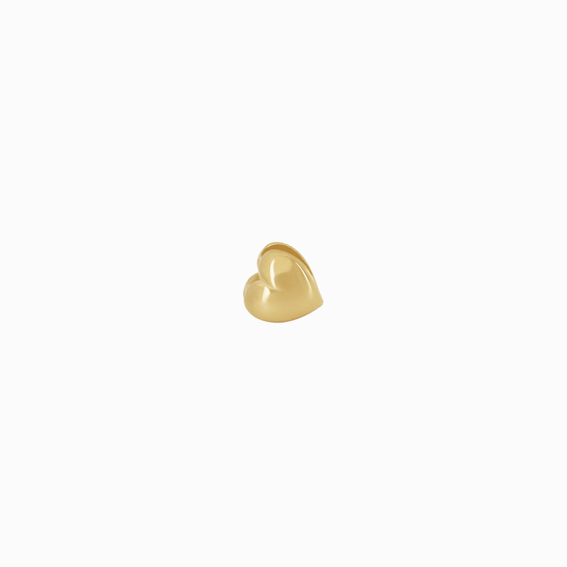 Eclipse Heart Charm 14K Solid Gold