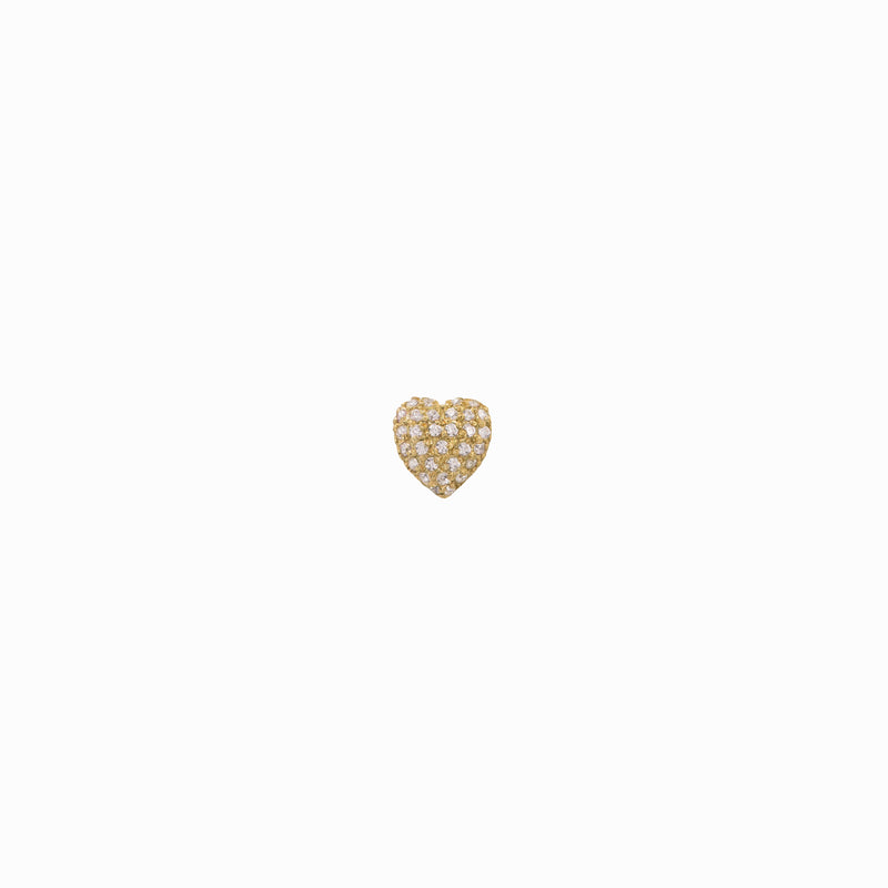 Eclipse Heart Diamond Gold Charm