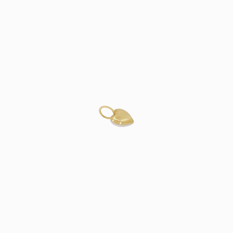 BY LIME Full Heart Enamel Charm 10K Solid Gold