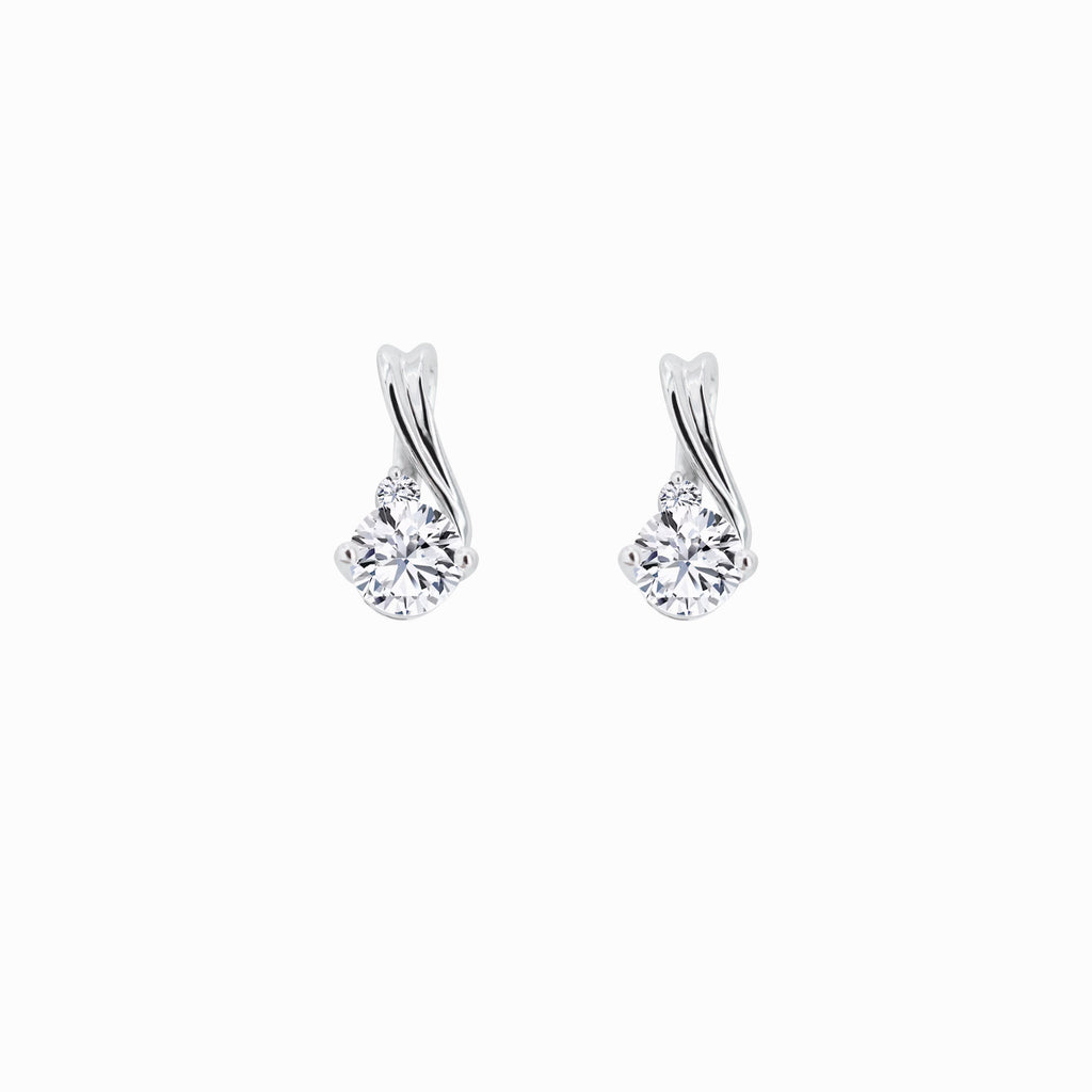 Lab Diamond Round Solitaire Stud Earrings (1.05 ct. tw.)