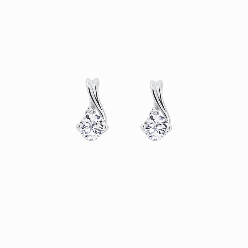 Lab Diamond Round Solitaire Stud Earrings (1.05 ct. tw.)