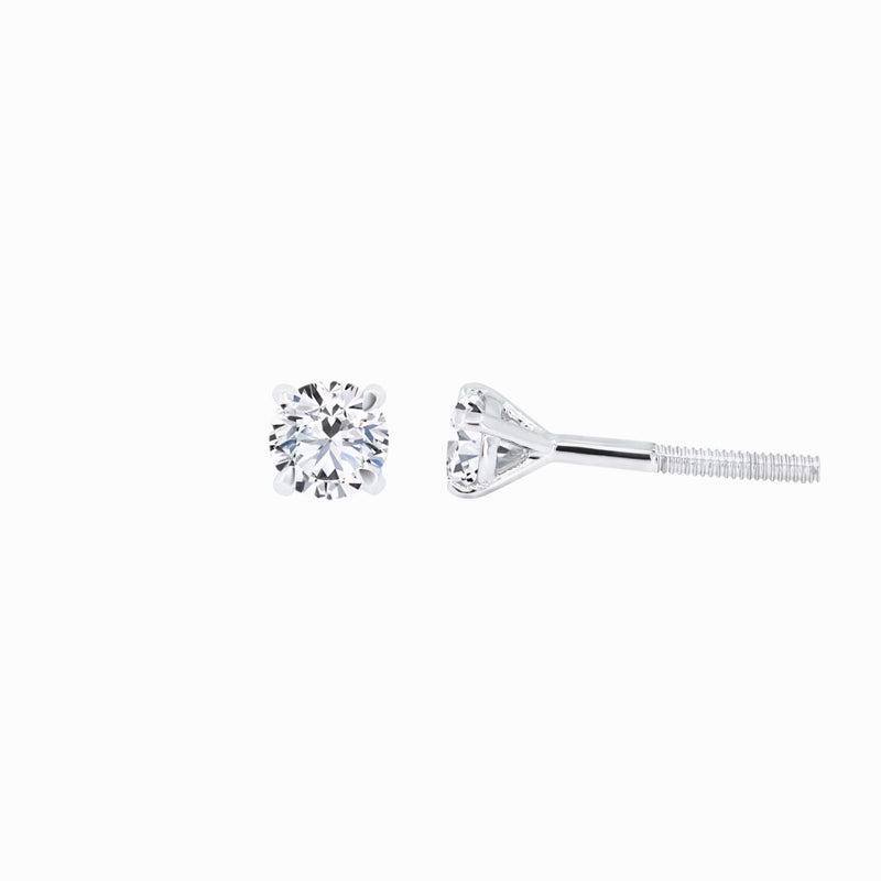 Lab Diamond Round Solitaire Stud Earrings (0.46 ct. tw.)