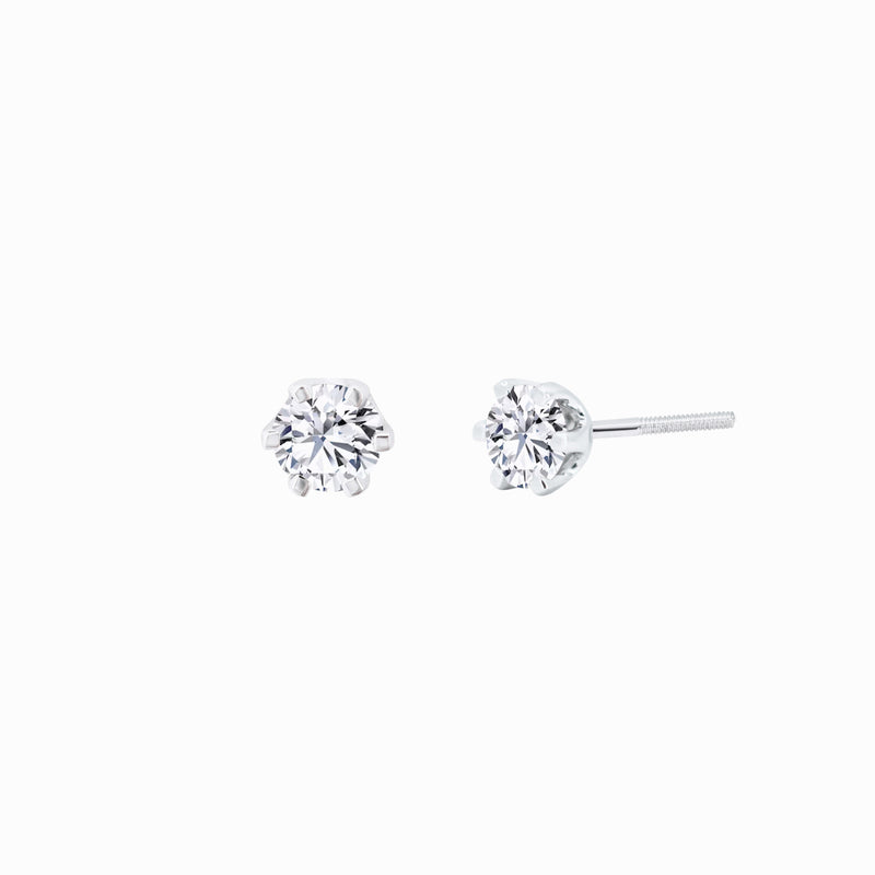 Lab Diamond Round Solitaire Stud Earrings (0.42 ct. tw.)