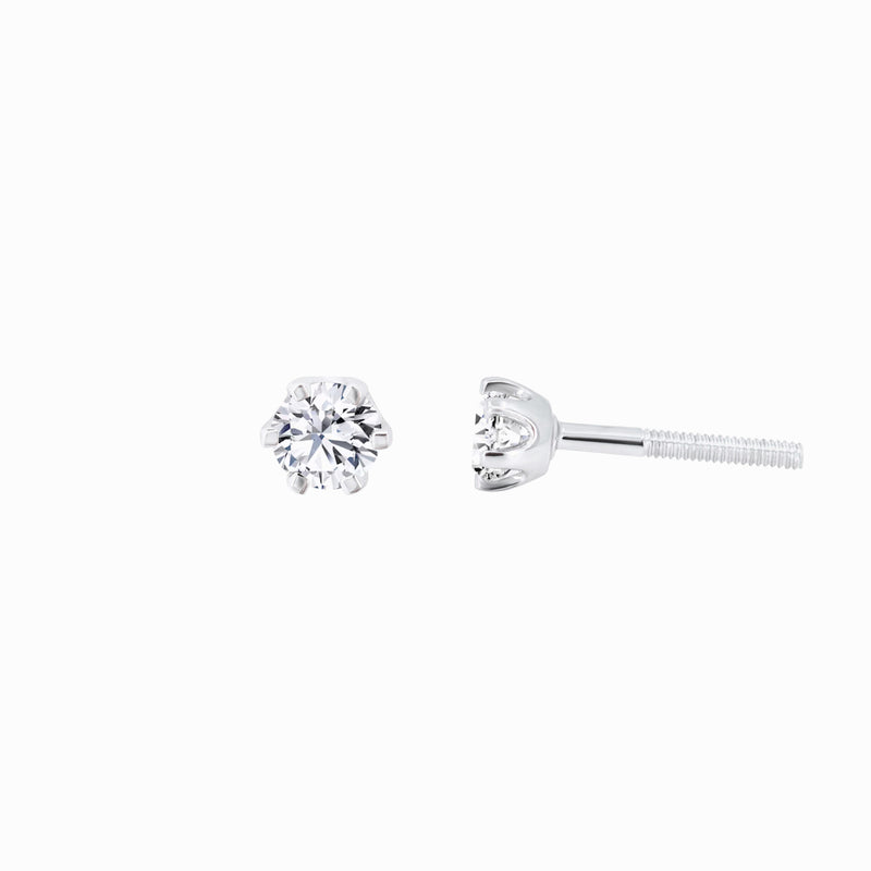 Lab Diamond Round Solitaire Stud Earrings (0.42 ct. tw.)