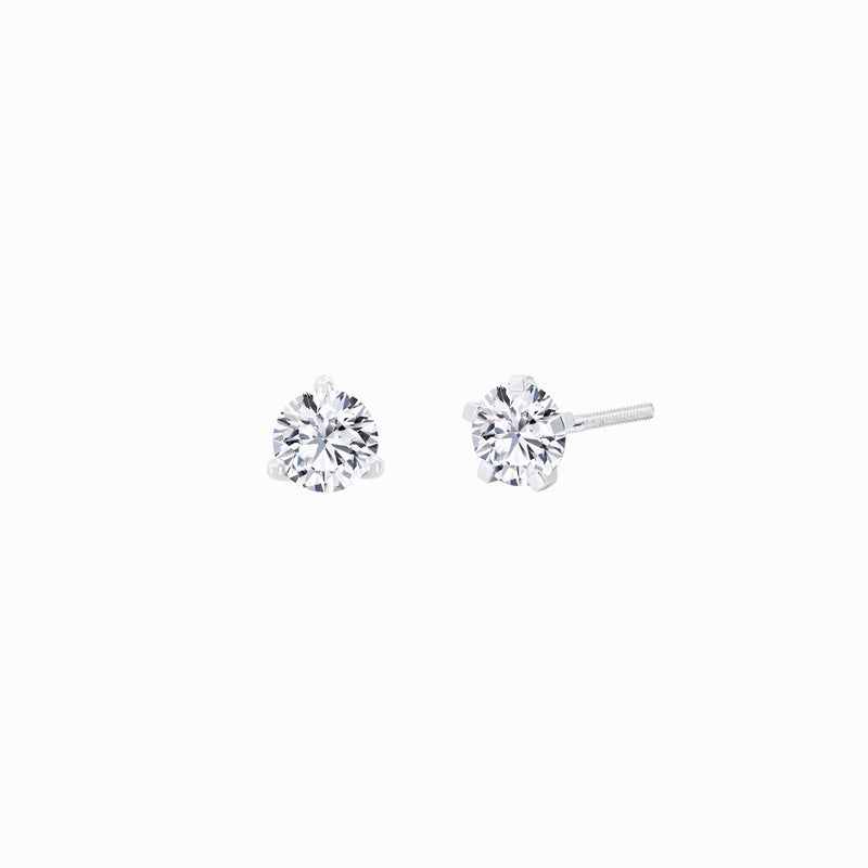 Lab Diamond Round Solitaire Stud Earrings (0.48 ct. tw.)