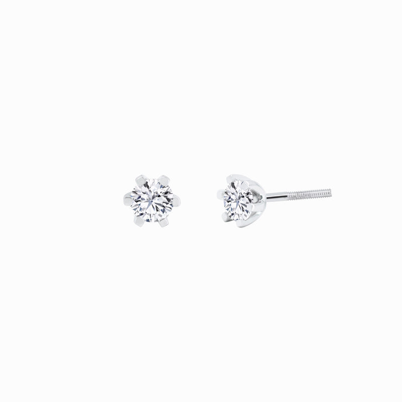 0.9970Lab Diamond Round Solitaire Stud Earrings 14K Gold (0.42 ct. tw.)