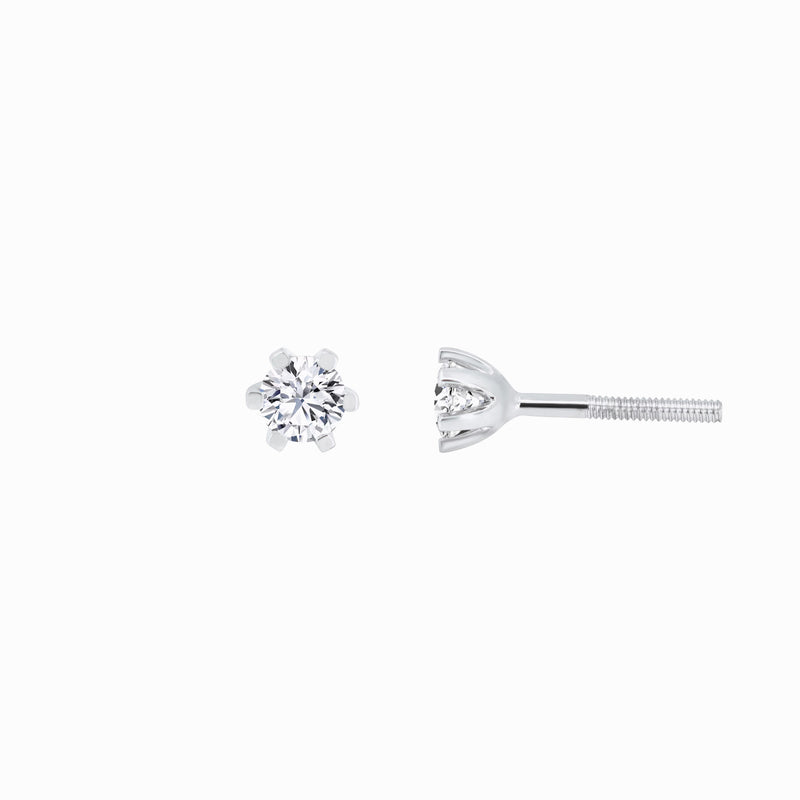 Lab Diamond Round Solitaire Stud Earrings 14K Gold (0.42 ct. tw.)