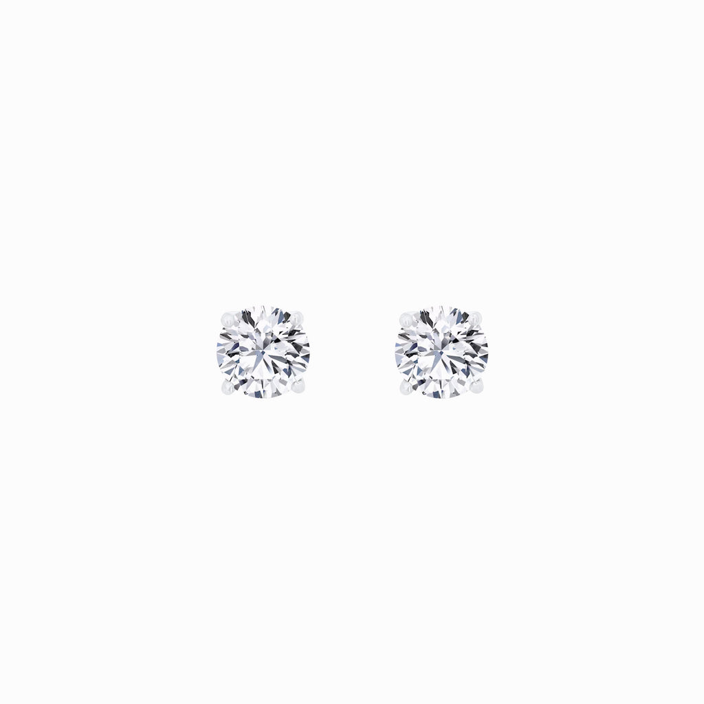 Lab Diamond Round Solitaire Stud Earrings 10K Gold (1.04ct. tw.)