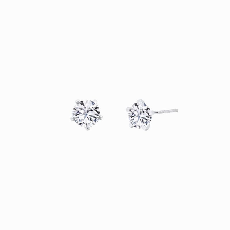 Lab Diamond Round Solitaire Stud Earrings 10K Gold (1.62ct. tw.)