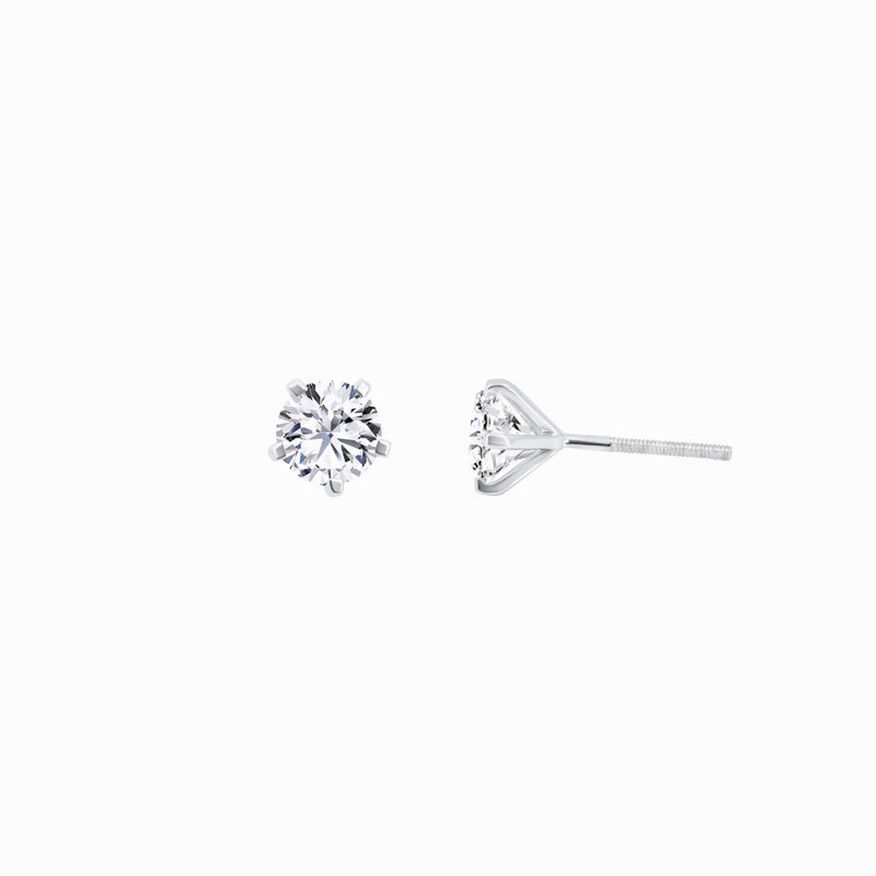 Lab Diamond Round Solitaire Stud Earrings 10K Gold (1.62ct. tw.)