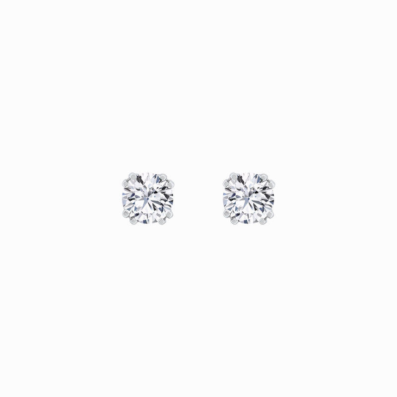 Lab Diamond Round Solitaire Stud Earrings 10K Gold (1.03ct. tw.)