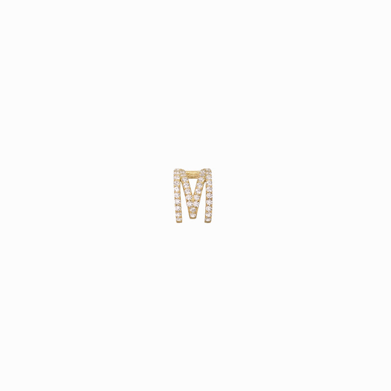 Eclipse M Initial Letter Diamond Earring