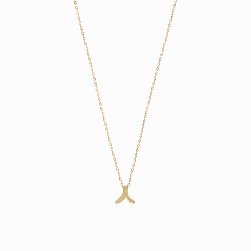 BY LIME Hangul Korean Letter Necklace 14K Gold ㅅ