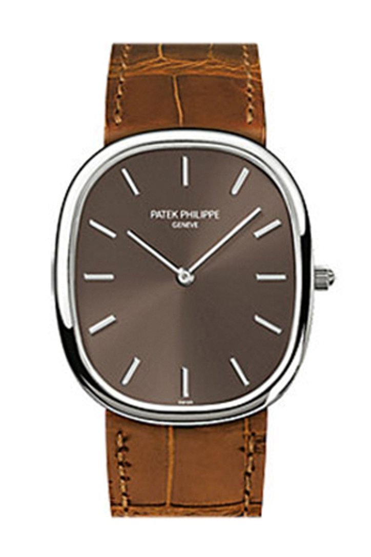 Patek Philippe Golden Ellipse Automatic Brown Dial 18 kt Rose Gold Men's Watch 3738/100R-001