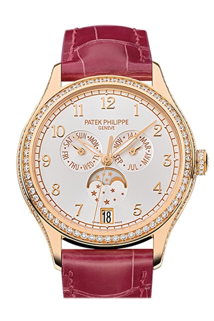 Patek Philippe Complications Silvery Sunburst Dial 18K Rose Gold Automatic 38mm Ladies Watch 4947R-001