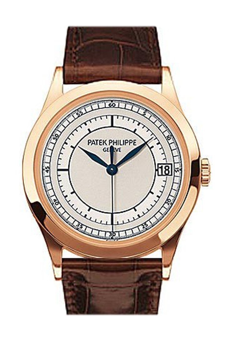 Patek Philippe Calatrava 18K Rose Gold Silver Dial 38Mm Mens Watch 5296R-001