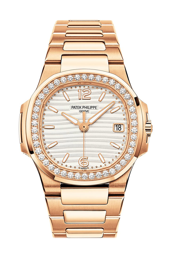 Patek Philippe Nautilus 18kt Rose Gold Diamond Ladies Watch 7010/1R-011 7010-1R-011