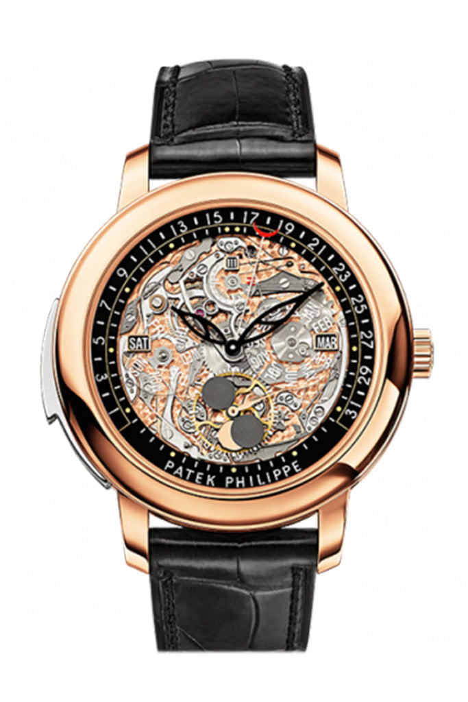 Patek Philippe Grand Complications Alarm Travel Time Rose Gold Watch 5520RG