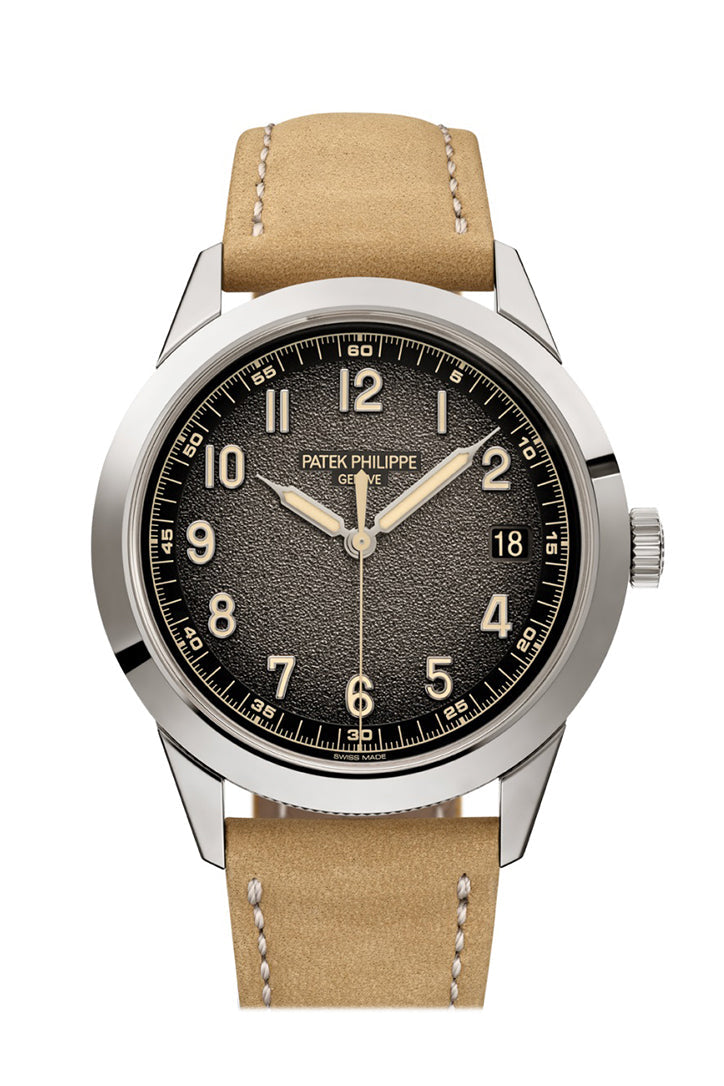 Patek Philippe Calatrava Automatic White Dial Black Leather Men's Watch 5153G-010