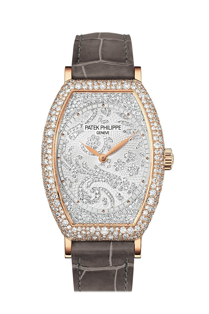 Patek Philippe Aquanaut Quartz Diamond Brown Dial Ladies Watch 5067A-023