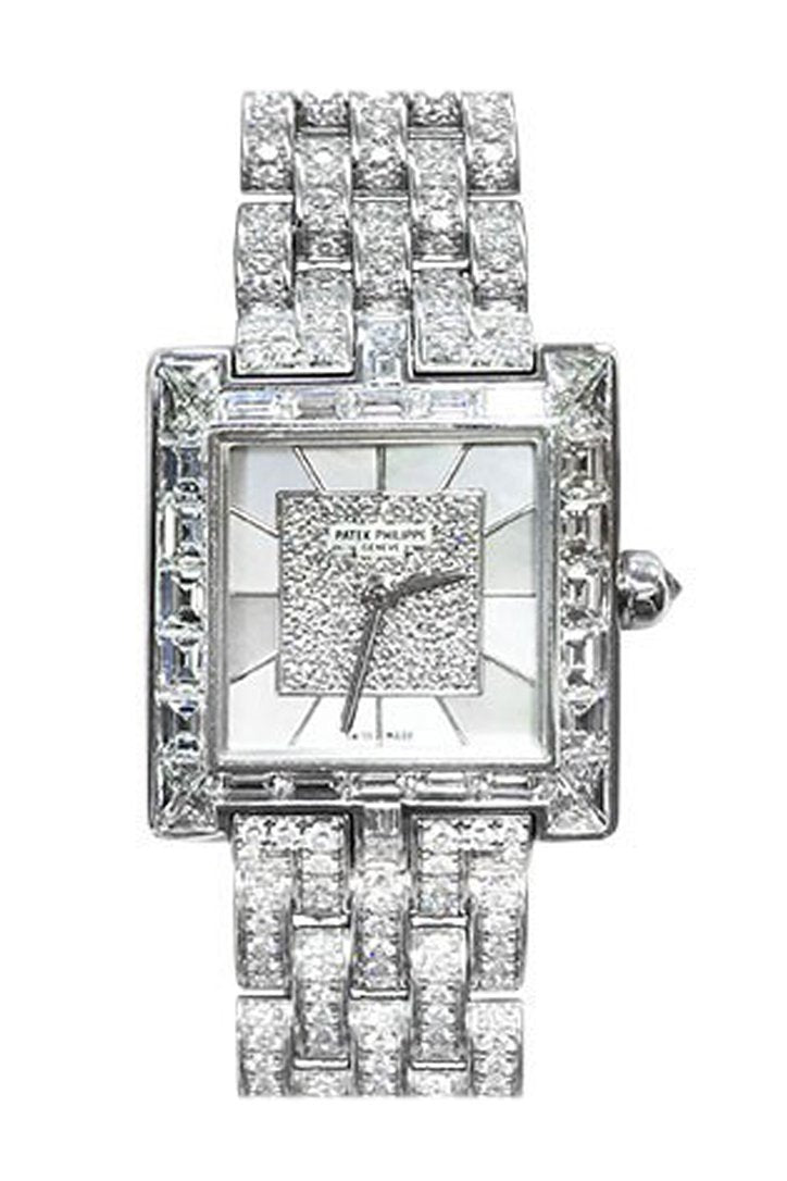 Patek Philippe Ladies Gondola Mother Of Pearl Diamond 4875/1G-001 Pre Owned / None Pre-Owned-Watches