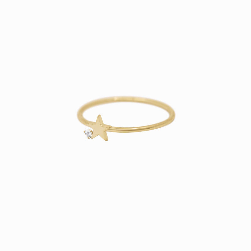 BY LIME Star One Pavé Lab Diamond Ring 10K Gold