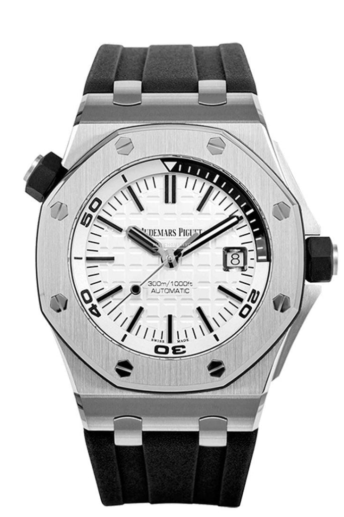 Audemars Piguet Royal Oak Offshore Silver Dial Steel Black Rubber Mens Watch 15710St.oo.a002Ca.02