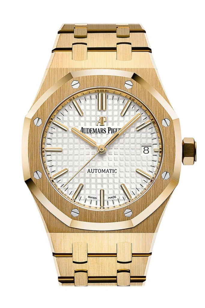Audemars Piguet Royal Oak Silver Dial Automatic 18 Carat Yellow Gold Ladies Watch