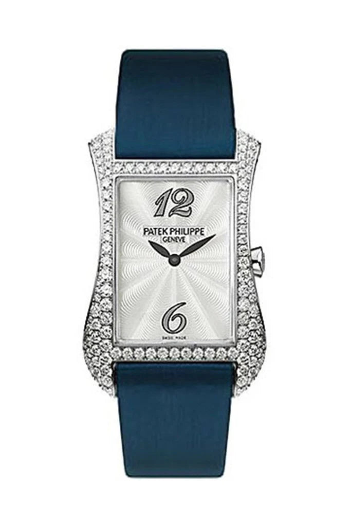 Patek Philippe Gondolo Serata 18kt White Gold Diamond Blue Ladies Watch 4972G-001